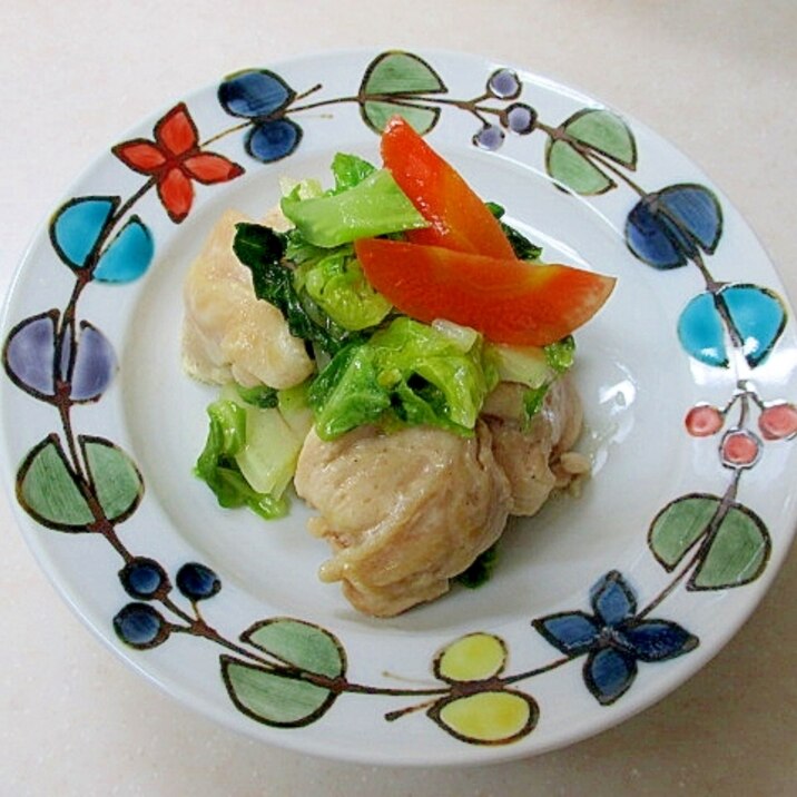 *春キャベツとチキンの中華ソテー*